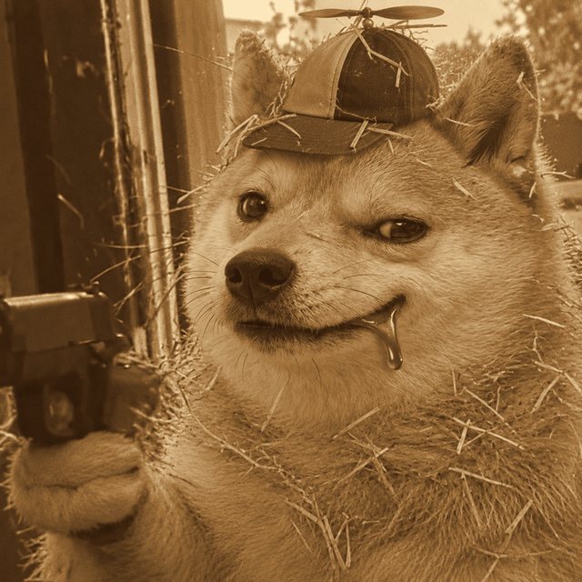 Old-timey sepia portrait